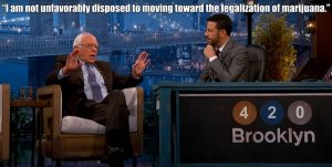 Bernie Sanders Jimmy Kimmel Weed Quote