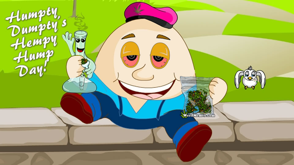 Weed Memes | Hump Day Marijuana Memes | Cartoon Stoner Memes | Humpty Dumpt...