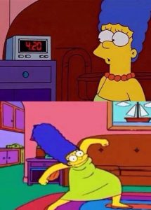 Marge Simpson 420 Weed Memes
