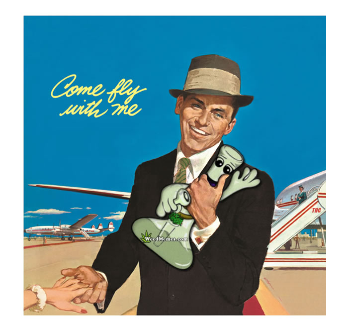 Come Fly With Me Frank Sinatra Spoof Weed Memes Thc Bong Memes