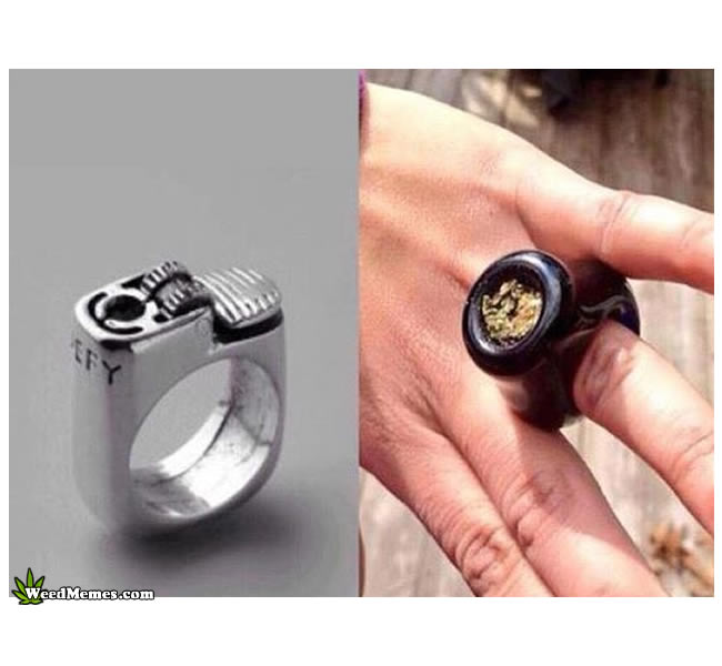 1 Stoner Gift Idea His Hers Lighter And Pipe Rings