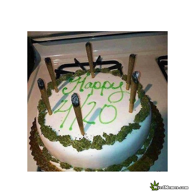 Double Deck Marijuana Designed Cake