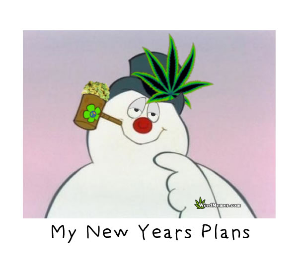 Stoned Frosty Snowman Pics | Happy New Years Resolution Memes | Funny Carto...